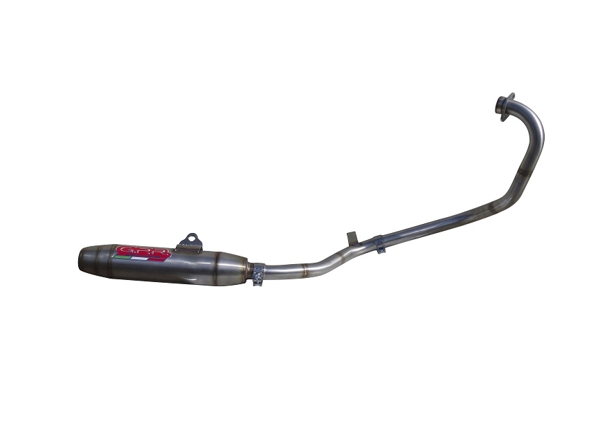 Exhaust compatible with Yamaha FZ 16 Byson 160 2010-2010, Deeptone Inox, Homologated legal full system exhaust, including removable db killer 