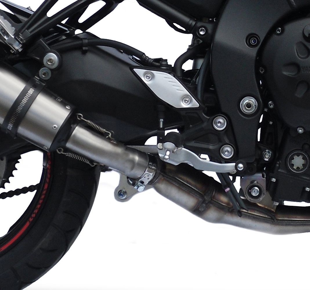 Scarico compatibile con Yamaha Fz 8 2010-2016, Albus Ceramic, Scarico omologato, silenziatore con db killer estraibile e raccordo specifico