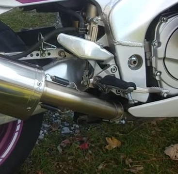 Scarico compatibile con Yamaha Fzr 1000 Ex-Up 1989-1990, Trioval, Scarico omologato, silenziatore con db killer estraibile e raccordo specifico