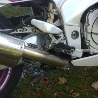 Scarico compatibile con Yamaha Fzr 1000 Ex-Up 1989-1990, Trioval, Scarico omologato, silenziatore con db killer estraibile e raccordo specifico