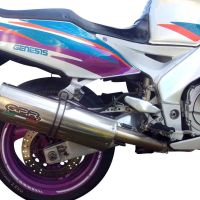 Scarico compatibile con Yamaha Fzr 1000 Ex-Up 1989-1990, Trioval, Scarico omologato, silenziatore con db killer estraibile e raccordo specifico