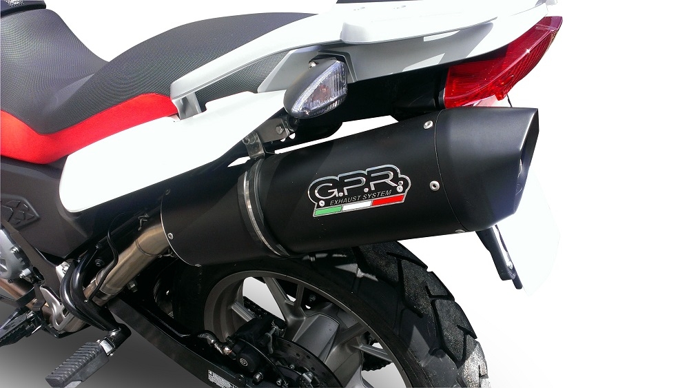 Scarico compatibile con Bmw G 650 X -Country -Challenge -Moto 2006-2012, Furore Nero, Scarico omologato, silenziatore con db killer estraibile e raccordo specifico