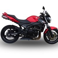Scarico compatibile con Suzuki Gsr 600 2006-2011, Deeptone Inox, Coppia di terminali di scarico omologati, forniti con db killer removibili e raccordi specifici