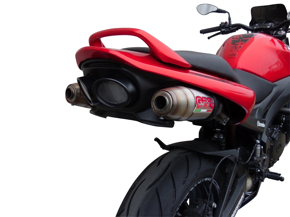 Scarico compatibile con Suzuki Gsr 600 2006-2011, Deeptone Inox, Coppia di terminali di scarico omologati, forniti con db killer removibili e raccordi specifici