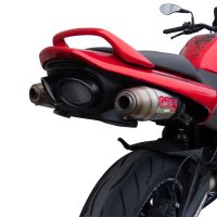 Scarico compatibile con Suzuki Gsr 600 2006-2011, Deeptone Inox, Coppia di terminali di scarico omologati, forniti con db killer removibili e raccordi specifici