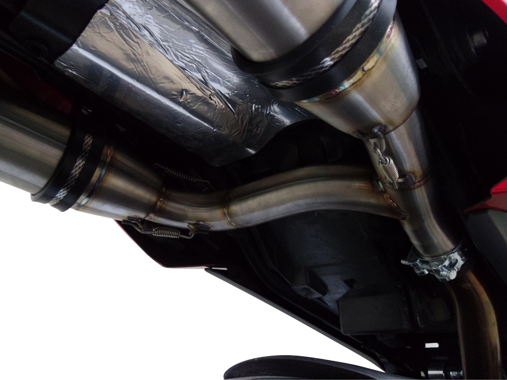 Scarico compatibile con Suzuki Gsr 600 2006-2011, Deeptone Inox, Coppia di terminali di scarico omologati, forniti con db killer removibili e raccordi specifici