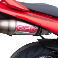 Scarico compatibile con Suzuki Gsr 600 2006-2011, Deeptone Inox, Coppia di terminali di scarico omologati, forniti con db killer removibili e raccordi specifici