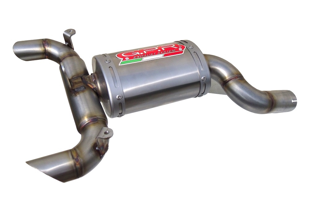Exhaust compatible with Suzuki GSR 400 2006-2011, Alluminio Ghost, Homologated legal slip-on exhaust including removable db killer and link pipe 