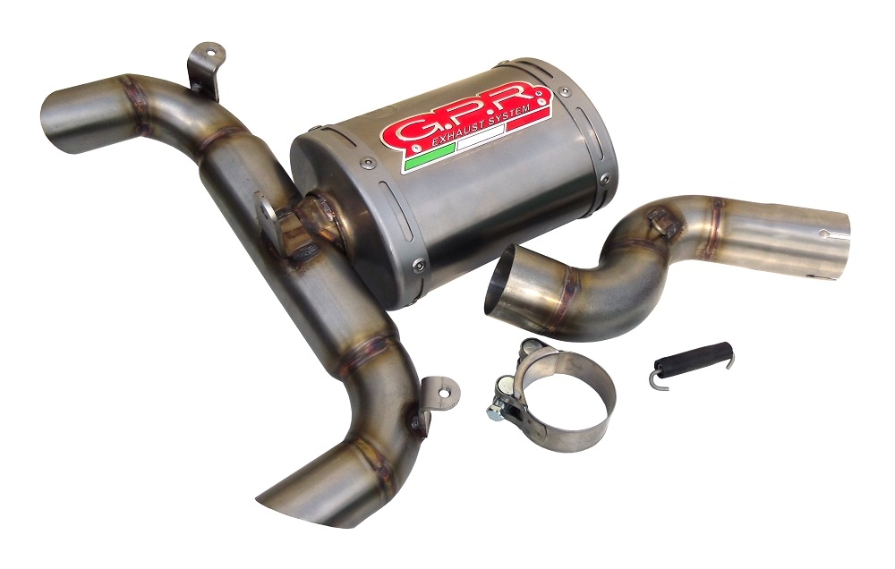 Exhaust compatible with Suzuki GSR 400 2006-2011, Alluminio Ghost, Homologated legal slip-on exhaust including removable db killer and link pipe 