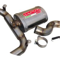 Exhaust compatible with Suzuki GSR 400 2006-2011, Alluminio Ghost, Homologated legal slip-on exhaust including removable db killer and link pipe 