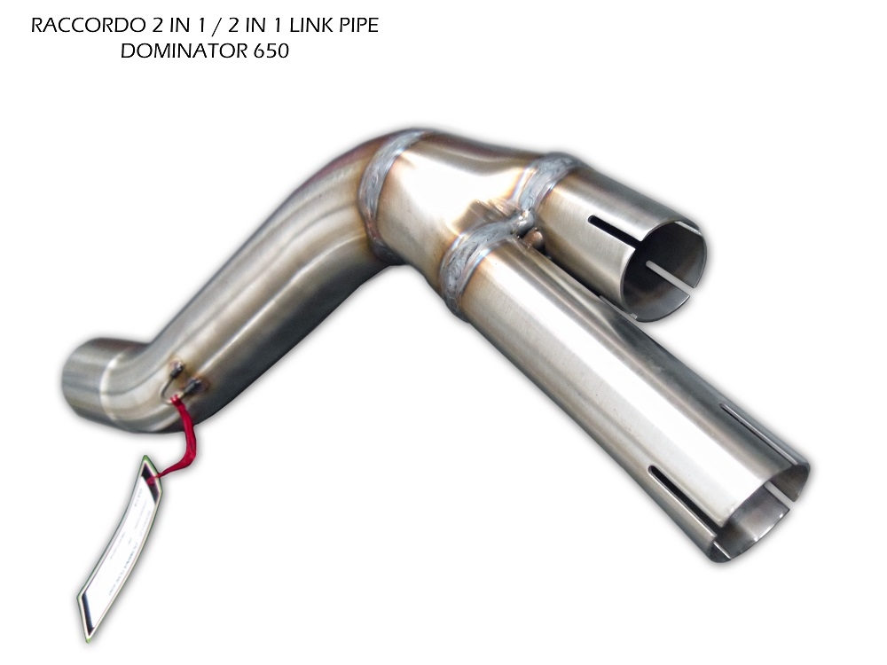 Exhaust compatible with Honda Dominator Nx 650 1988-2001, Furore Nero, Homologated legal mid-full system exhaust including removable db killer 