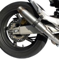 Exhaust system compatible with Honda Hornet Cb 600 F 2007-2014, Deeptone Inox, Homologated legal slip-on exhaust including removable db killer and link pipe 