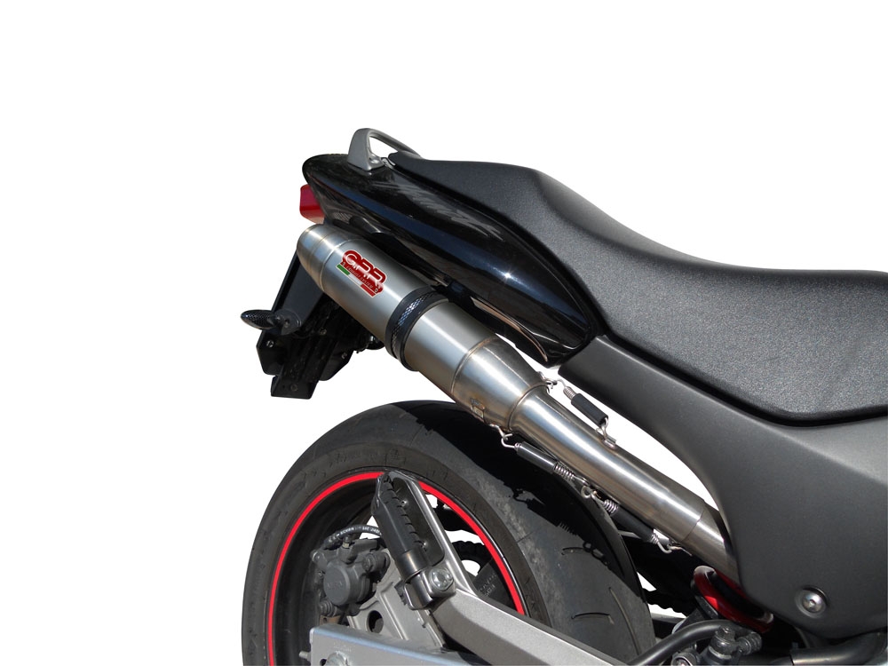 Scarico compatibile con Honda Hornet Cb 600 F 1998-2002, Deeptone Inox, Scarico omologato, silenziatore con db killer estraibile e raccordo specifico