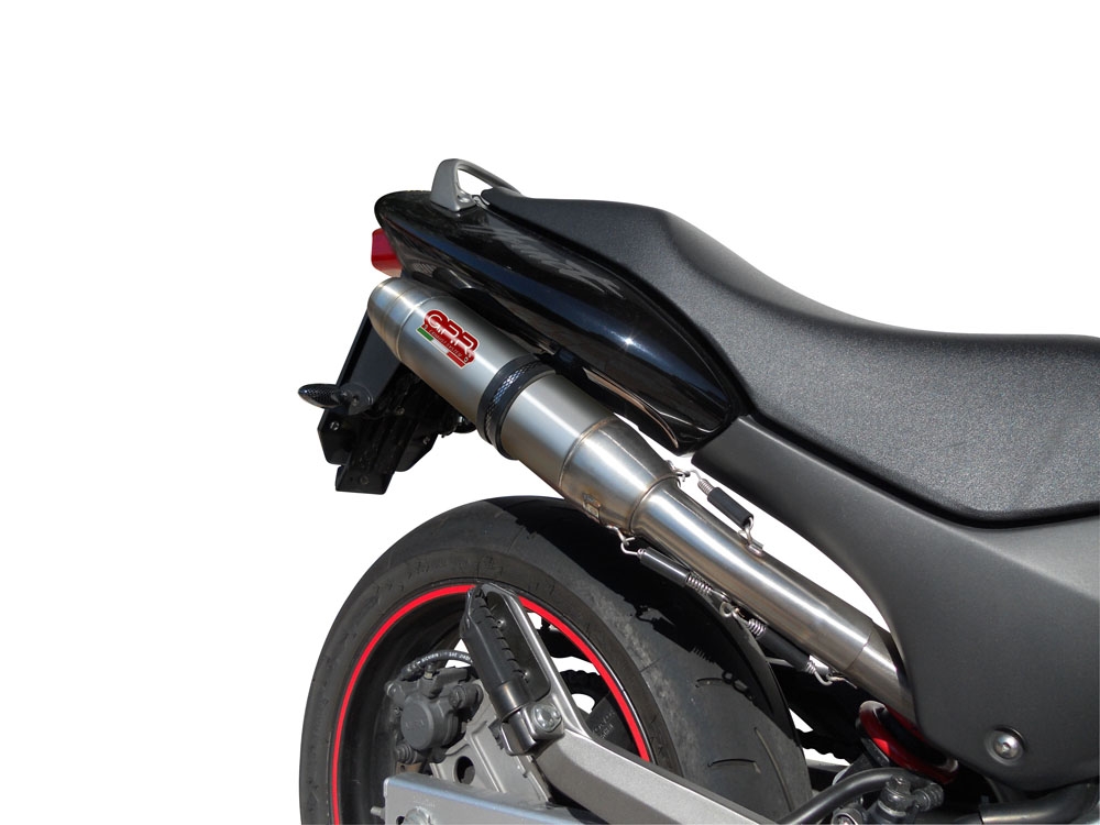 Exhaust system compatible with Honda Hornet Cb 600 F 1998-2002, Deeptone Inox, Homologated legal slip-on exhaust including removable db killer and link pipe 