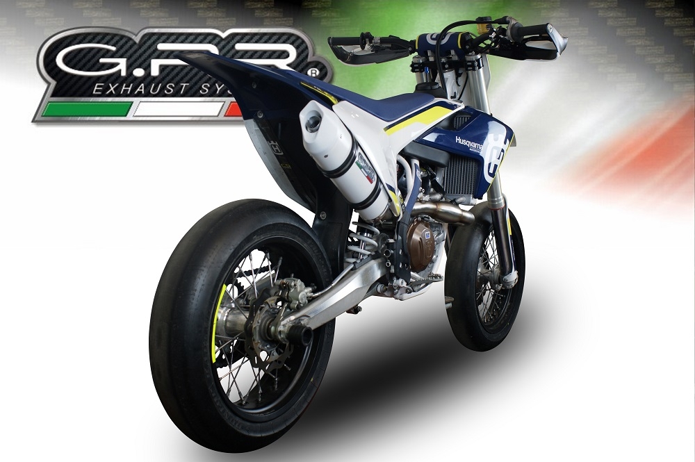 Exhaust compatible with Husqvarna FS 450 2016-2017, Albus Ceramic, Racing full system exhaust, including removable db killer 