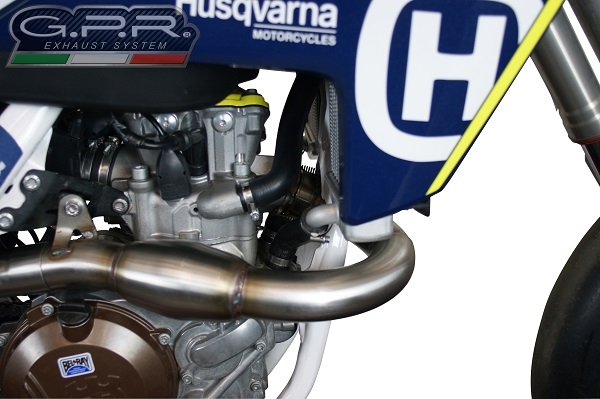 Exhaust compatible with Husqvarna FS 450 2016-2017, Furore Poppy, Racing full system exhaust, including removable db killer 