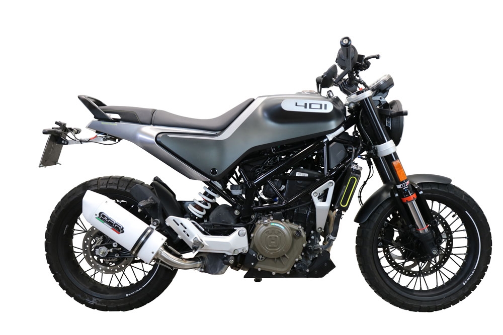 Scarico compatibile con Husqvarna Vitpilen 401 2020-2020, Albus Evo4, Scarico omologato, silenziatore con db killer estraibile e raccordo specifico