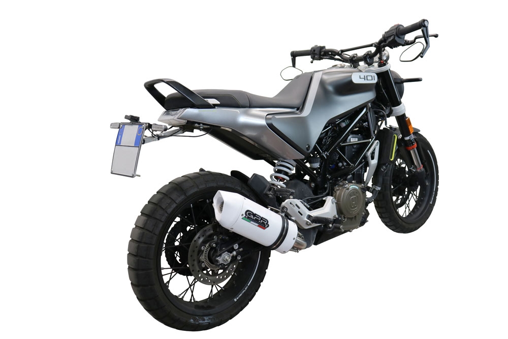 Scarico compatibile con Husqvarna Vitpilen 401 2020-2020, Albus Evo4, Scarico omologato, silenziatore con db killer estraibile e raccordo specifico