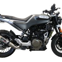 Scarico compatibile con Husqvarna Svartpilen 401 2021-2023, Deeptone Inox, Scarico omologato, silenziatore con db killer estraibile e raccordo specifico