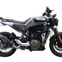 Scarico compatibile con Husqvarna Svartpilen 401 2021-2023, Furore Evo4 Nero, Scarico omologato, silenziatore con db killer estraibile e raccordo specifico