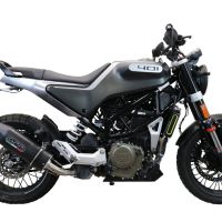 GPR Exhaust System  Husqvarna Vitpilen 401 2021/22 e5 Homologated slip-on exhaust Furore Silver