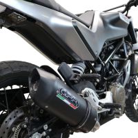 Scarico compatibile con Husqvarna Svartpilen 401 2021-2023, Furore Evo4 Nero, Scarico omologato, silenziatore con db killer estraibile e raccordo specifico