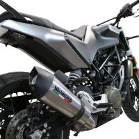 Scarico compatibile con Husqvarna Svartpilen 401 2020-2020, GP Evo4 Titanium, Scarico omologato, silenziatore con db killer estraibile e raccordo specifico