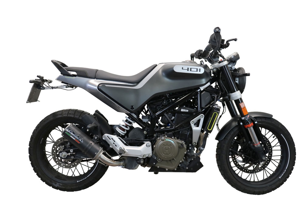 Scarico compatibile con Husqvarna Vitpilen 401 2020-2020, M3 Black Titanium, Scarico omologato, silenziatore con db killer estraibile e raccordo specifico