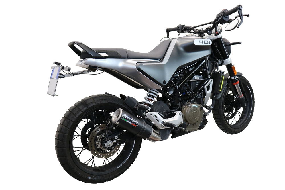 Scarico compatibile con Husqvarna Vitpilen 401 2020-2020, M3 Black Titanium, Scarico omologato, silenziatore con db killer estraibile e raccordo specifico