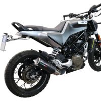 Scarico compatibile con Husqvarna Svartpilen 401 2020-2020, M3 Black Titanium, Scarico omologato, silenziatore con db killer estraibile e raccordo specifico