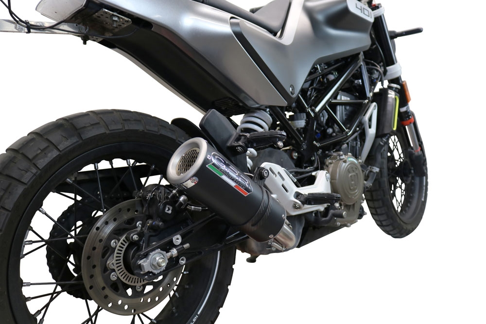 Scarico compatibile con Husqvarna Vitpilen 401 2020-2020, M3 Black Titanium, Scarico omologato, silenziatore con db killer estraibile e raccordo specifico