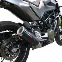 Scarico compatibile con Husqvarna Svartpilen 401 2020-2020, M3 Black Titanium, Scarico omologato, silenziatore con db killer estraibile e raccordo specifico