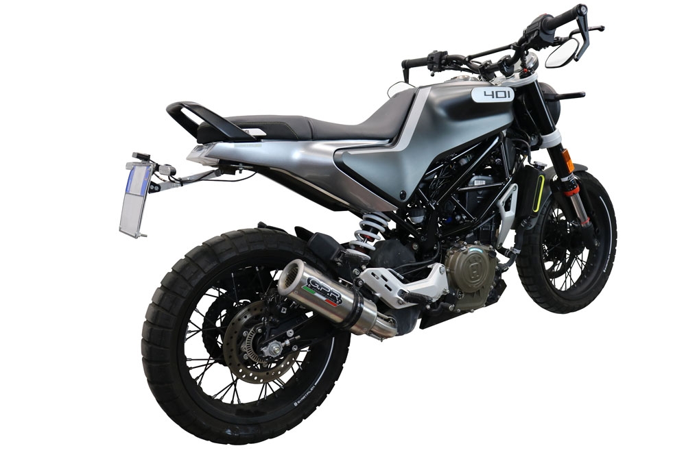 Scarico compatibile con Husqvarna Vitpilen 401 2020-2020, M3 Inox , Scarico omologato, silenziatore con db killer estraibile e raccordo specifico