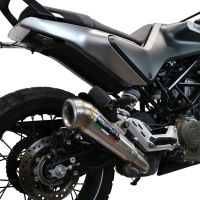 Exhaust compatible with Husqvarna Svartpilen 401 2020-2020, Powercone Evo, Homologated legal slip-on exhaust including removable db killer and link pipe 