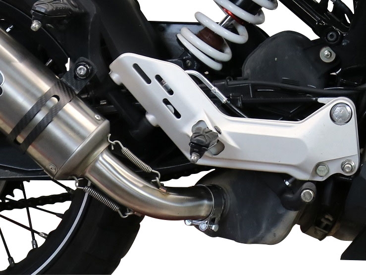Exhaust system compatible with Husqvarna Vitpilen 401 2021-2023, GP Evo4 Titanium, Homologated legal slip-on exhaust including removable db killer and link pipe 