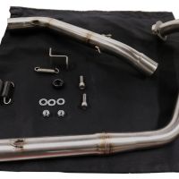 Exhaust system compatible with Zontes Gk 125 2022-2024, Furore Evo4 Nero, Homologated legal full system exhaust, including removable db killer and catalyst 