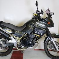 Scarico compatibile con Kawasaki Kle 500 1991-2007, Decatalizzatore, Collettore decatalizzore, applicazione racing