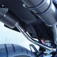 Scarico compatibile con Honda Fmx 650 2005-2008, Inox Tondo, Coppia di terminali di scarico omologati, forniti con db killer removibili e raccordi specifici