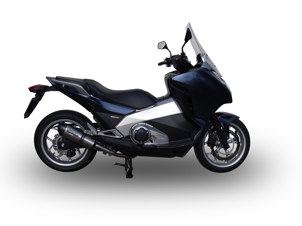 Scarico compatibile con Honda Integra 750 2014-2015, Gpe Ann. titanium, Scarico omologato, silenziatore con db killer estraibile e raccordo specifico