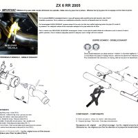Scarico compatibile con Kawasaki Zx-6R 2005-2006, Tiburon Poppy, Scarico omologato, silenziatore con db killer estraibile e raccordo specifico