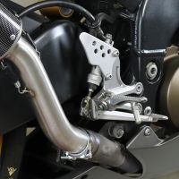 Exhaust system compatible with Kawasaki ZX-10R 2004-2005, M3 Black Titanium, Homologated legal slip-on exhaust including removable db killer and link pipe 