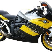 Scarico compatibile con Bmw K 1200 S -R 2004-2008, Furore Nero, Terminale di scarico omologato,fornito con db killer estraibile,catalizzatore e collettore