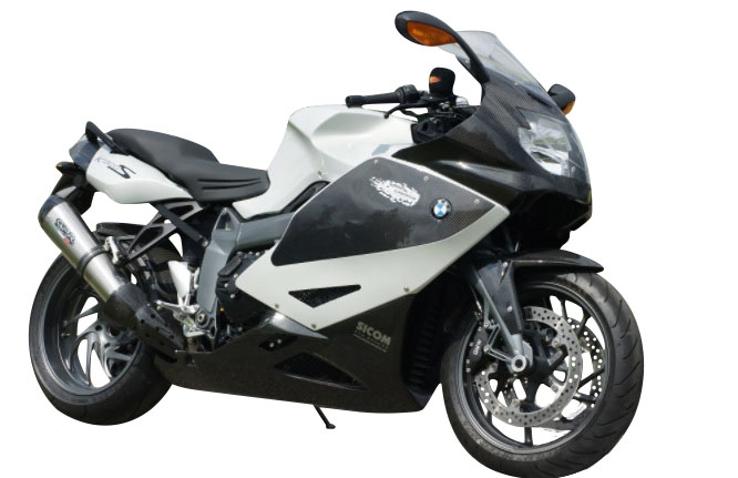 Exhaust compatible with Bmw K 1200 S -R 2004-2008, Gpe Ann. titanium, Homologated legal slip-on exhaust including removable db killer, link pipe and catalyst 