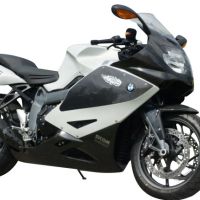 Scarico compatibile con Bmw K 1200 S - R 2004-2008, Gpe Ann. titanium, Scarico omologato, silenziatore con db killer estraibile e raccordo specifico