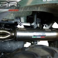 Exhaust system compatible with Kawasaki KVF 750 2008-2011, Deeptone Atv, Homologated legal full system exhaust, including removable db killer 
