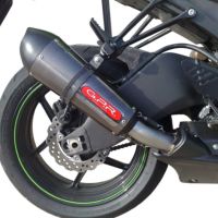Scarico compatibile con Kawasaki ZX-6 R-RR 2009-2025, Gpe Ann. Poppy, Scarico omologato, silenziatore con db killer estraibile e raccordo specifico