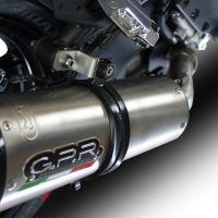 Exhaust compatible with Kawasaki Versys 1000 I.E. 2011-2013, Trioval, Homologated legal slip-on exhaust including removable db killer and link pipe 