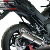 Exhaust compatible with Kawasaki Versys 1000 I.E. 2011-2013, Trioval, Homologated legal slip-on exhaust including removable db killer and link pipe 