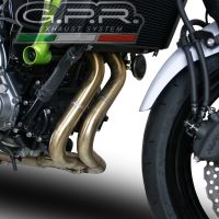 Exhaust system compatible with Kawasaki Z 650 2023-2024, GP Evo4 Poppy, Homologated legal full system exhaust, including removable db killer and catalyst 