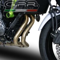 Exhaust system compatible with Kawasaki Z 650 2017-2020, GP Evo4 Poppy, Homologated legal full system exhaust, including removable db killer and catalyst 